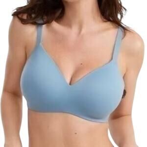 Wacoal 852189 How Perfect Wirefree T-Shirt Blue Bra - Sz 32DD